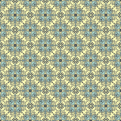 Floral damask oreintal seamless pattern warm color.Geometric motif flower ornament hand drawn vector element.Ethnic traditional Indian,Arabian,tribal illustration.For print,fabric,carpet,wrap,decorate