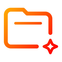 Folder icon. file, documents, storage, directory, organize, data, archive, files, management. Vector Icon Illustration
