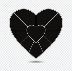 Heart-Shaped Photo Collage Template Vector