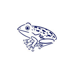 カエルの線画イラスト素材
