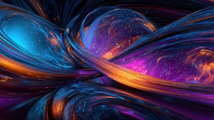 Abstract Colorful Glowing Dynamic Design