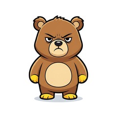 Fototapeta premium Angry Cartoon Bear Illustration.