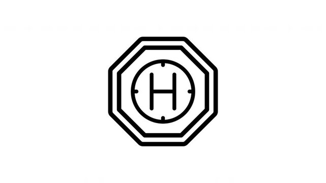 helipad minimalist stroke animation