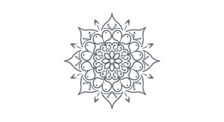 intricate floral mandala design with symmetrical patterns and delicate petals