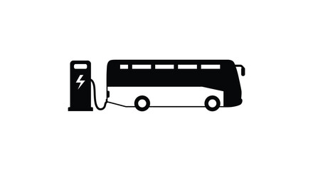 electric bus charging station icon graphic design © AL-AMIN