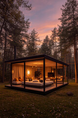 fire in the fireplace