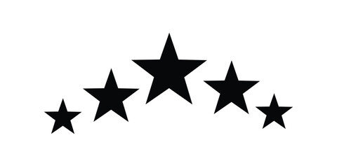 Five-Star Icon Vector – Rating and Review Symbol Illustration