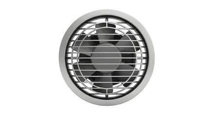 Industrial exhaust fan isolated on transparent background for ventilation system
