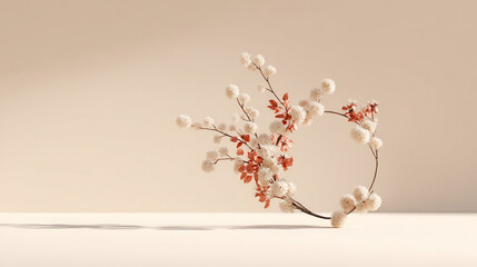 minimalist new year wreath designed for  gracefully resting on clean solid background