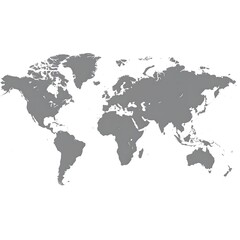 Obraz premium Global map, simple grey design, white background, travel brochure