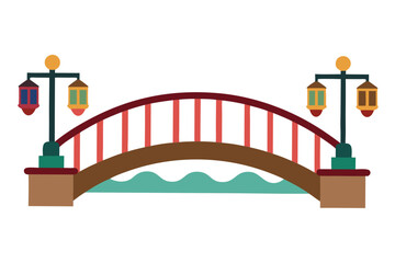 vector illustration of a bridge