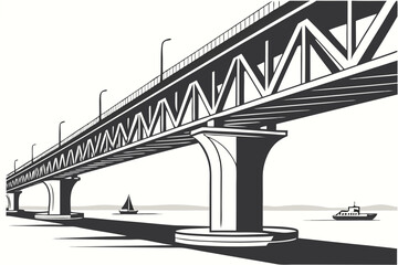 bridge vector illustration