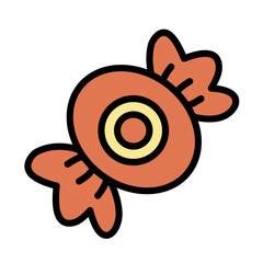 Obraz premium Candy Sweet Flat Illustration