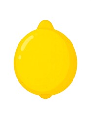 Yellow lemon, isolated, white background, food illustration