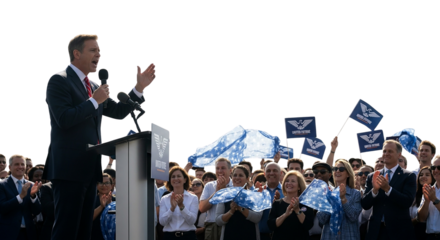 A diverse team of businesspeople celebrates their success by standing together, united in a symbol of strong leadership and teamwork