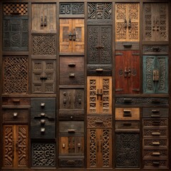 Antique Cabinet Doors and Drawers