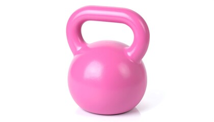 Pink kettlebell fitness workout gym