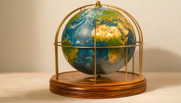 Ornate globe in a golden cage
