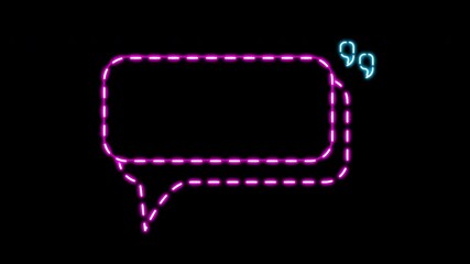 Dotted Dialogue Frame. A Cute Looping Animation for Content Creators and Vlogs with a Colorful Laser Dot Trail