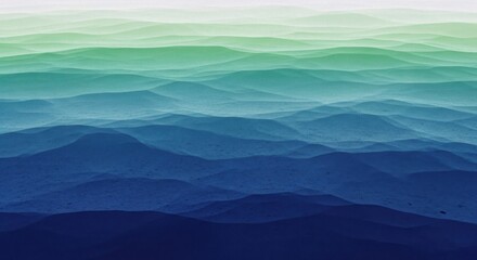 Layered, undulating, teal-to-navy gradient, suggestive of waves or topographic levels