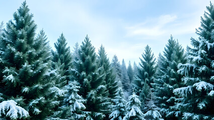 Obraz premium Snowy Evergreen
