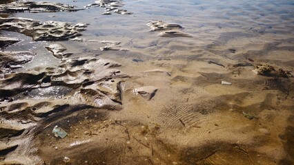 Shallow Water Ripples on Sandy Shore