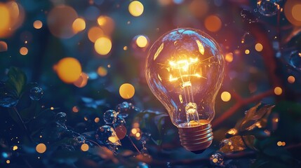 Ideas summed up by a magical lightbulb