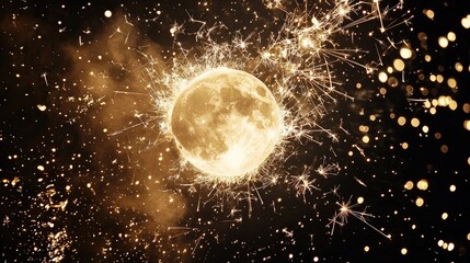 Japanese sparklers, moon