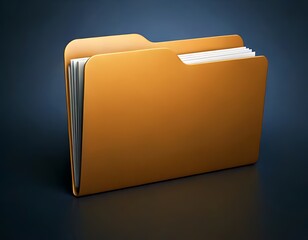 3D rendered folder icon