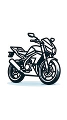 Obraz premium Motorcycle design, studio shot, white background