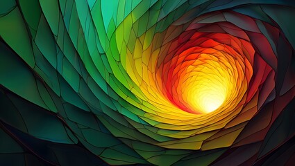 Abstract colorful vortex background with vibrant swirling energy and hypnotic effect