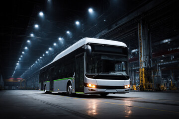 innovative factory dedicated to production of autonomous trolleybuses featuring advanced ai systems