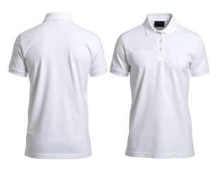 White polo shirt with transparent background