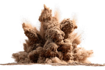 Explosive dust cloud eruption