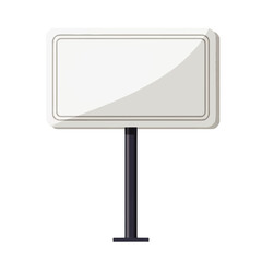 Obraz premium A blank, rectangular signpost with a white surface, ready for text or graphics