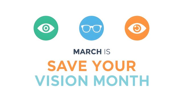 Vector illustration on the theme of AMD / Low Vision Awareness Month of February.