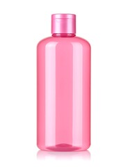 Pink bottle, studio shot, white background, packaging