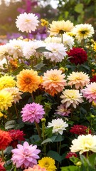 Vibrant Dahlia Garden