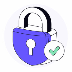Secure lock icon for online safety and privacy