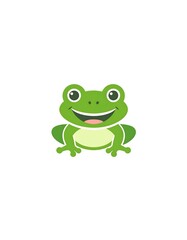 Fototapeta premium Cute cartoon frog (1)