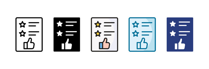 Feedback Form Icon Set Multiple Style Collection