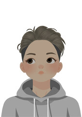 Male character with multiple facial expressions