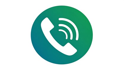 Circular phone icon with gradient background