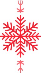 Red snowflake winter holiday design (1)