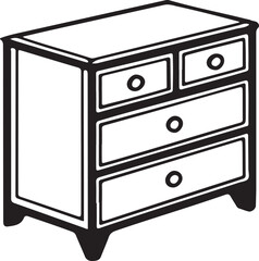 Multipurpose Storage Cabinet Wardrobe furniture line art vector icon