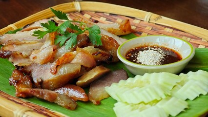 Grilled Pork Neck. Pork Jowl.