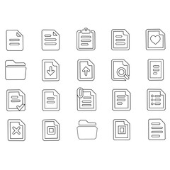 Document and Folder Icon Set – Digital File Management UI Pack