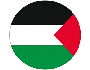 Fototapeta premium Circular Palestinian flag