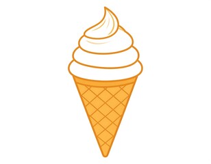 Simple ice cream cone graphic