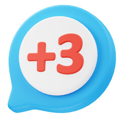 Obraz premium 3d direct message social media icon